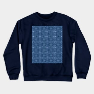 Blue Geometric Pattern Crewneck Sweatshirt